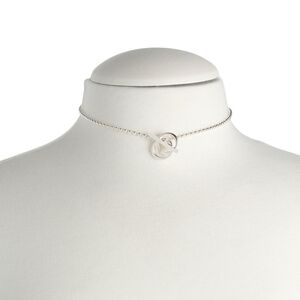 NWT Gucci Silver Logo Toggle Choker Necklace